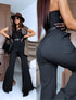 "GRACE LINE VS9006" fabric trousers - black